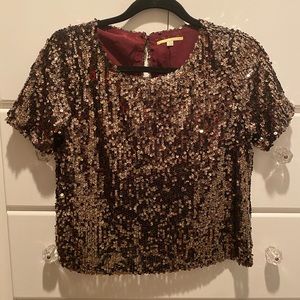 Giani Bini bronze sequin top